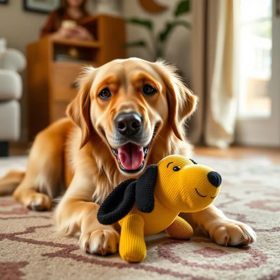 Dog enjoying a Ruff Ruff toy 1